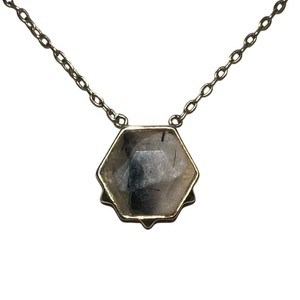 Stella & Dot Nova Pendant Necklace Gold Tone